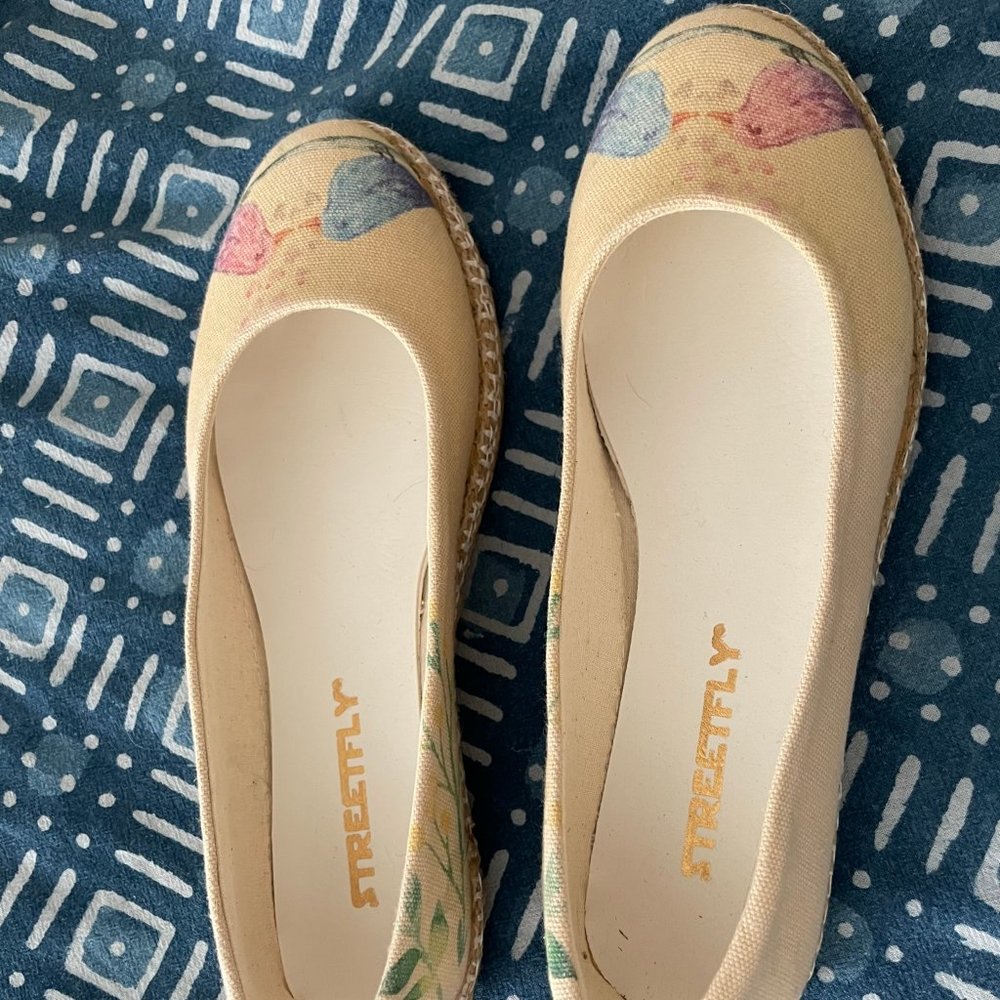 Yellow Streetfly Spring Birds Espadrille